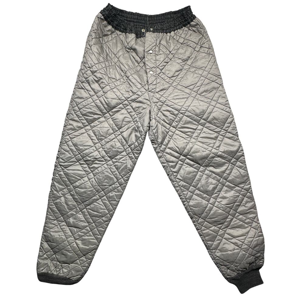 Vintage Air Force Military Liner Quilted Pants Mens Large Snap Button Gray
